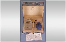 Yardley Lavender London Scent Bottle And Atomiser Set, Gilt Mounts, In Original Box.
