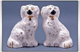 Pair Of Flat Back Beswick Spaniel Figures. Height 8 inches each.