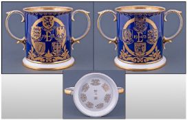 Spode Hand Painted Limited Edition And Numbered Two Handled Loving Cup, to commemorate the