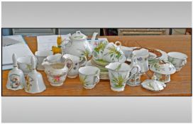 Royal Staffordshire Part Tea Set. Comprising teapot, cups, saucers, milk jug, sugar bowl. Plus