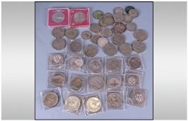 Mixed Lot of Coins comprising mostly Nickel Crowns. To include some silver, 1896 crown etc