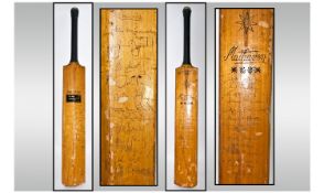Mathers & Craven Hand Made Cricket Bat With Signed Autographs Of The England Vs Australia Ashes Team