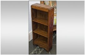 An Early 20th Century Bookcase With 3 Shelves, 30" in height, 15" in width, 16" deep.