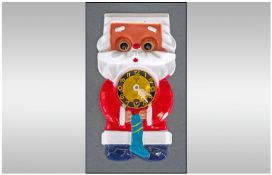Mi-Ken Japanese Interest. 'Petty Animal Clock' Santa Claus. Complete with box.