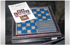 The Battle Of Waterloo Chess Set, by the Waterloo Museum. With authentic pewter Franklin Mint