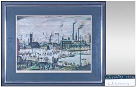 L.S Lowry 1887-1976 Pencil Signed Limited Edition And Numbered Coloured Print. Number 9 of 500.