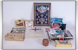 Miscellaneous Assorted Collectables Comprising modern die cast models, modern commemorative coins,