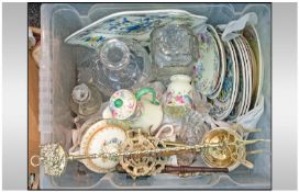 Box of Assorted Ceramics, glass ware and metal ware.