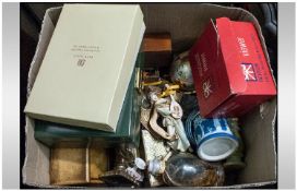House Clearance. Box containing assorted collectables, ceramics, oddments etc