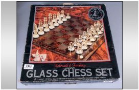 Limited Edition Arbroth and Turnberry Glass Chess Set, with original box.