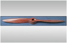 Military Interest. Wooden Propeller. 8 mounting holes with a 4 inch depth. Metal mounted edge,