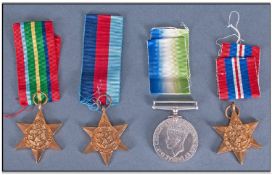 WWll Medal Interest. A Collection of 4 Medals comprising Defence and War medal 1939-1945 Star,