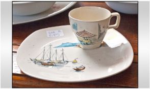 Midwinter Riviera T V  Hostess Set (tea cup & plate)