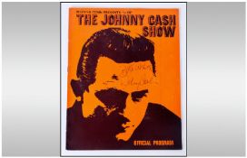 Johnny Cash Autograph On UK Tour Programme.