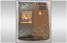 Pair of Full Length Mocha Brown Colour Luxury Curtains, in original packaging. Unused. 104 inches