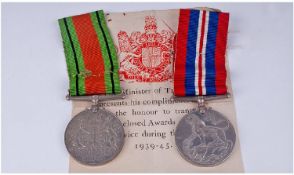 WW2 Defence And Victory Medals, + Paperwork