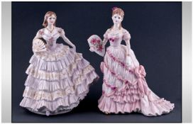 Royal Worcester Limited Edition And Numbered Figurines, 2 In Total. 1, A Celebration At Windsor,