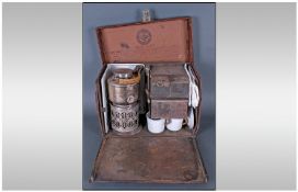 Drew and Sons of Piccadilly Picnic Set  marked D&S. Circa 1905-1925.
Contains: pot with lid,