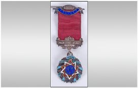 Silver Enamelled Buffalo Medal, Ubique Lodge No1693