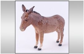 Beswick Donkey Figure, model no 2267A, designer Albert Hallam and Graham Tongue. 5.5 inches high,