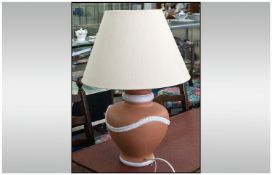 Teracotta Style Table Lamp and Shade.
