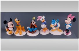 Royal Doulton Micky Mouse Collection Of Six Ceramic Figures. 1, Donald Duck, MM3. 2, Minnie Mouse,
