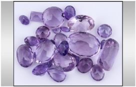 Collection Of Assorted Loose Amethyst Gemstones.