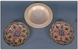 Pair Of Royal Doulton Series Ware Plates, Persian/Iznic. D 3087. Diameter 10.5 inches. Together with