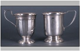 A Small Silver Fluted Ruby & Scroll Handle Cup hallmark Birmingham  1924 In excellent condition &