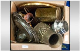 Large Quantity Of Metal Ware. Comprising various items of brass, silver plate, metal ware, copper,