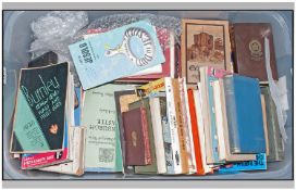 Large Box Containing A Quantity Of Books. Comprising Topographical/atlas/road maps, hardbacks/