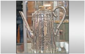 Silver Plated Coffee Pot, 9.5 inches in height