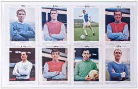 Football Autographs On 1960's Typhoo Photo Cards (8). All 1966 World Cup stars to include Bobby