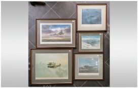 Military Interest. Collection Of Framed Prints. Some limited edition. Comprising Frank Wootton
