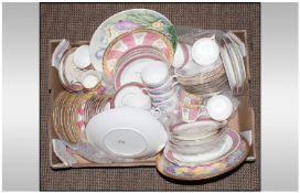 Box Of Miscellaneous Ceramics Including  plates, cups etc.