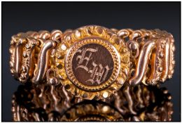 Victorian Gold Filled Carmen Expanding Sweet Heart Bracelet. c.1900.