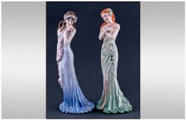 Coalport Limited Edition Figurines, 2 In Total. 1, Sapphire, number 834/9500, designer Maureen