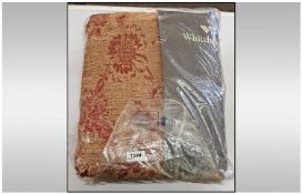 Pair of Full Length Dark Red Colour Luxury Curtains, in original packaging. Unused. 90 inches wide