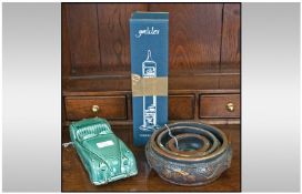 Miscellaneous Lot Comprising Ceramic Classic Car, Three Decorative graduating bowls in copper &