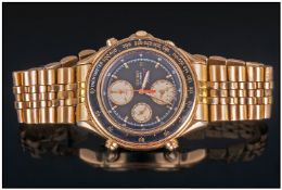 Seiko- Gents Quartz Gold Plated Chronograph / Tachymeter Wrist Watch. 36247.