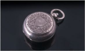 Late Victorian Silver Sovereign Case, With Spring Release. Fully Hallmarked For Birmingham 1899. The