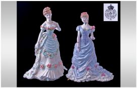 Royal Worcester Limited Editon Figures, 2 in total. 1. A Royal Anniversary, Number 7221/12500.