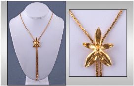 Ladies Gold Plated Fashion Necklace.