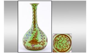 Royal Lancastrian Signed Lustre Fish Vase, small onion shaped vase by Richard Joyce, decorated