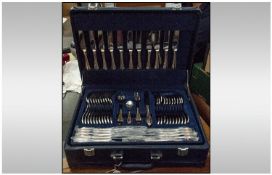 Canteen Of Suissien Cutlery For 12 Place Settings. Comprising knives, forks, spoons, dessert ware,