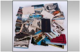 Collection of Assorted Postcards, some modern, some old. Includes Some signed cards, John Wayne,