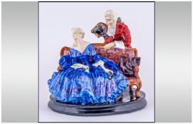 Royal Doulton Figure "Tete A Tete" HN799. Painted mark to base reads "Potted by Doulton & Co" Height