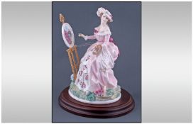 Royal Worcester Limited Edition Figurine "Painting" RW 4579. Number 76/2500, issued 1995 only,