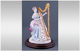 Royal Worcester Limited Edition Figurine "Music" RW 4680. Number 76/2500, issued 1997 only, Graceful