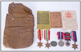 WW2 Military Interest. Comprising 1939-45 Star, African Star, Italy Star, War Medal. Together with